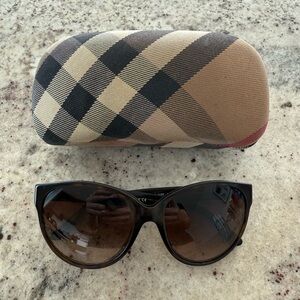 Burberry Tortoise Brown Oversized Cat Eye Sunglasses